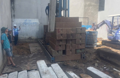 Cập nhật tiến độ phần móng và ép cọc công trình tại Quận 9